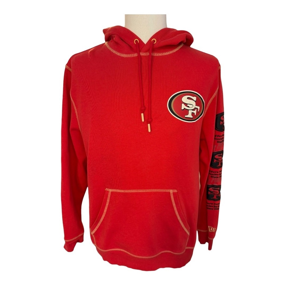 San Francisco‎ 49ers NFL Team Apparel Red Hoodie Men's Size Large Football